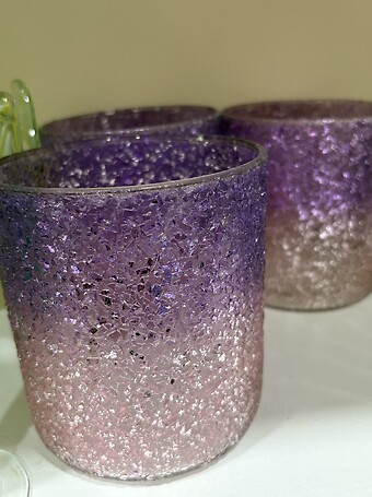 Cylinder Crushed Glass Vase